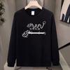 Heavy Cotton Long-Sleeved T-Shirt Men'S Loose And Versatile Couple Outfit With Bottoming Shirt And Clothes