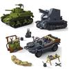 World War Army Military Soldiers M3A1 Tank Bison Series Self-Propelled Gun Model Building Blocks Bricks Toys