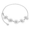 Catena da vita in metallo a girasole multistrato regolabile per donna