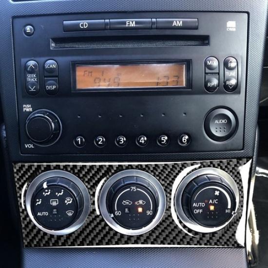 Carbon Fiber Interior Climate Console Cover Trim For Nissan 350Z 2003-2009