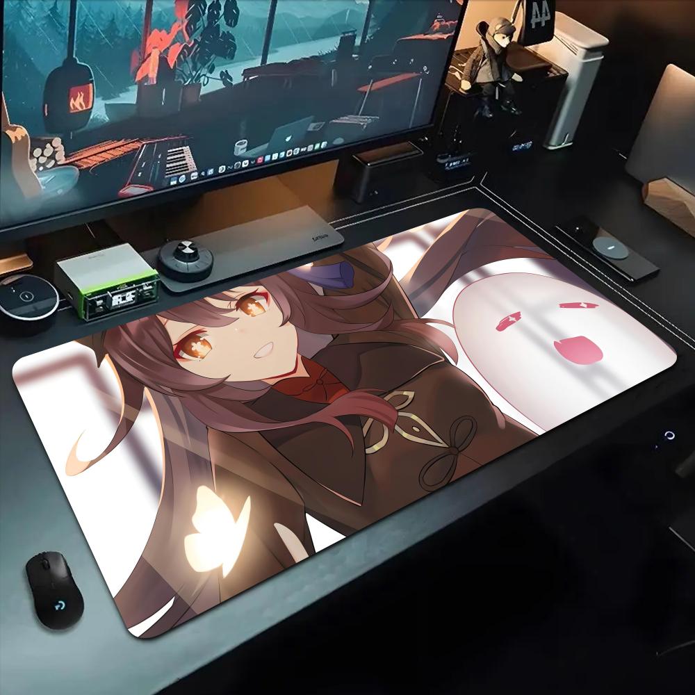 Hu Tao Mouse Pad 500X1000 Mm Large Gaming Mousepad Gamer XL Rubber Otaku Keyboard Pad Laptop Desk Mat