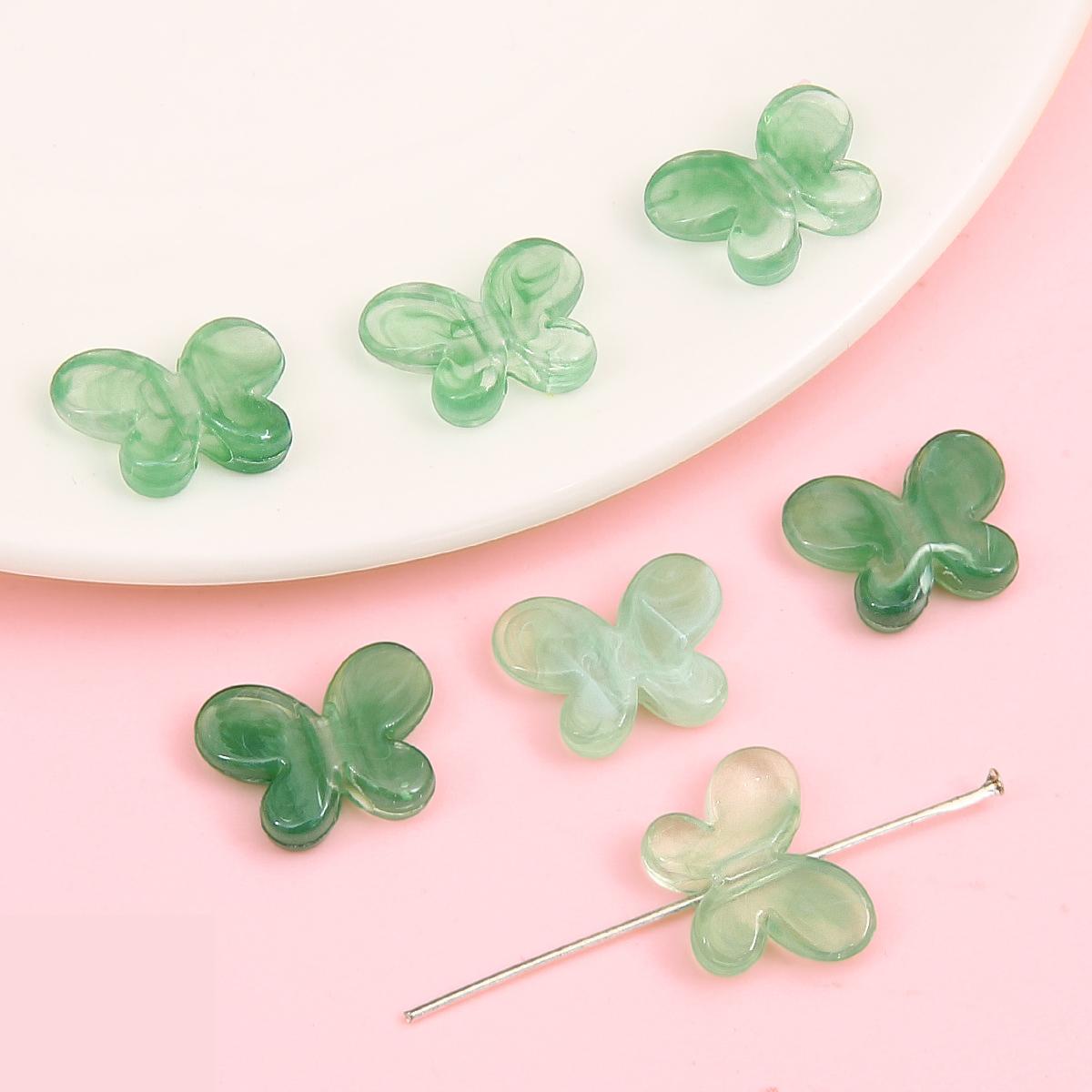 

20 шт./пакет акриловый полупрозрачный градиент бабочка бисер DIY браслет ожерелье аксессуары для изготовления ювелирных изделий 17x13mm 20pcs/bag