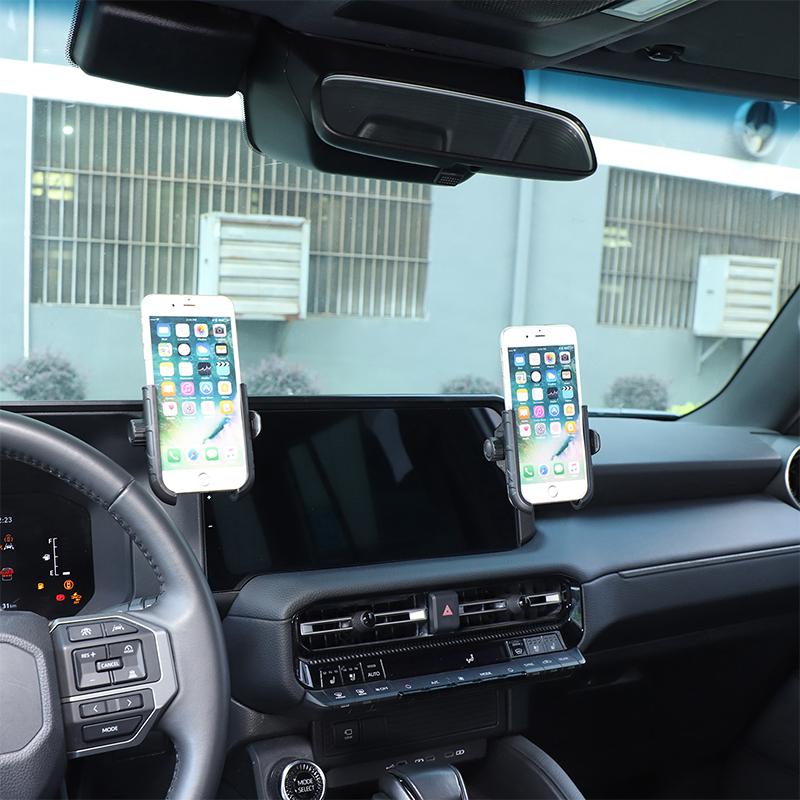 Car Center Console Navigation Screen Storage Box Phone Holder Mount For Toyota Land Cruiser Prado 24-26 Interior Car Accessories