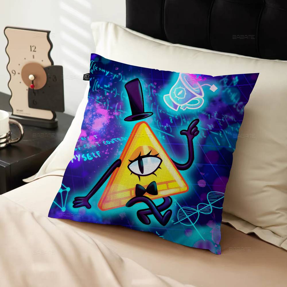 Gravity Falls Bill C-Cipher Cushion Cover Car Throw Pillow Case For Sofa Car Christmas Gift 40x40cm 45x45cm