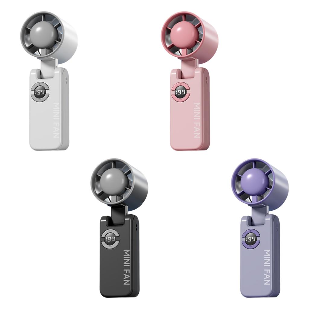 High-Speed Handheld Fan Type-C Charging Rechargeable Hanging Turbo Fans Adjustable Powerful Air Blower for Home Office Desktop