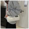 Cotton Pillow Crossbody Bag for Women Solid Color Shoulder Handbag