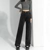 Trend versatile 2025 denim wide-leg women's pants spring and autumn new drape loose and tall and thin straight pants tide