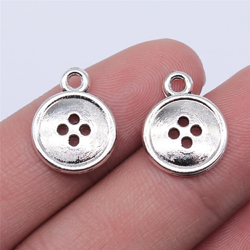 20pcs Sewing Charms For Jewelry Making Paperclip Pins Paper Clip Button Hanger Mannequin Iron Yarn Charms