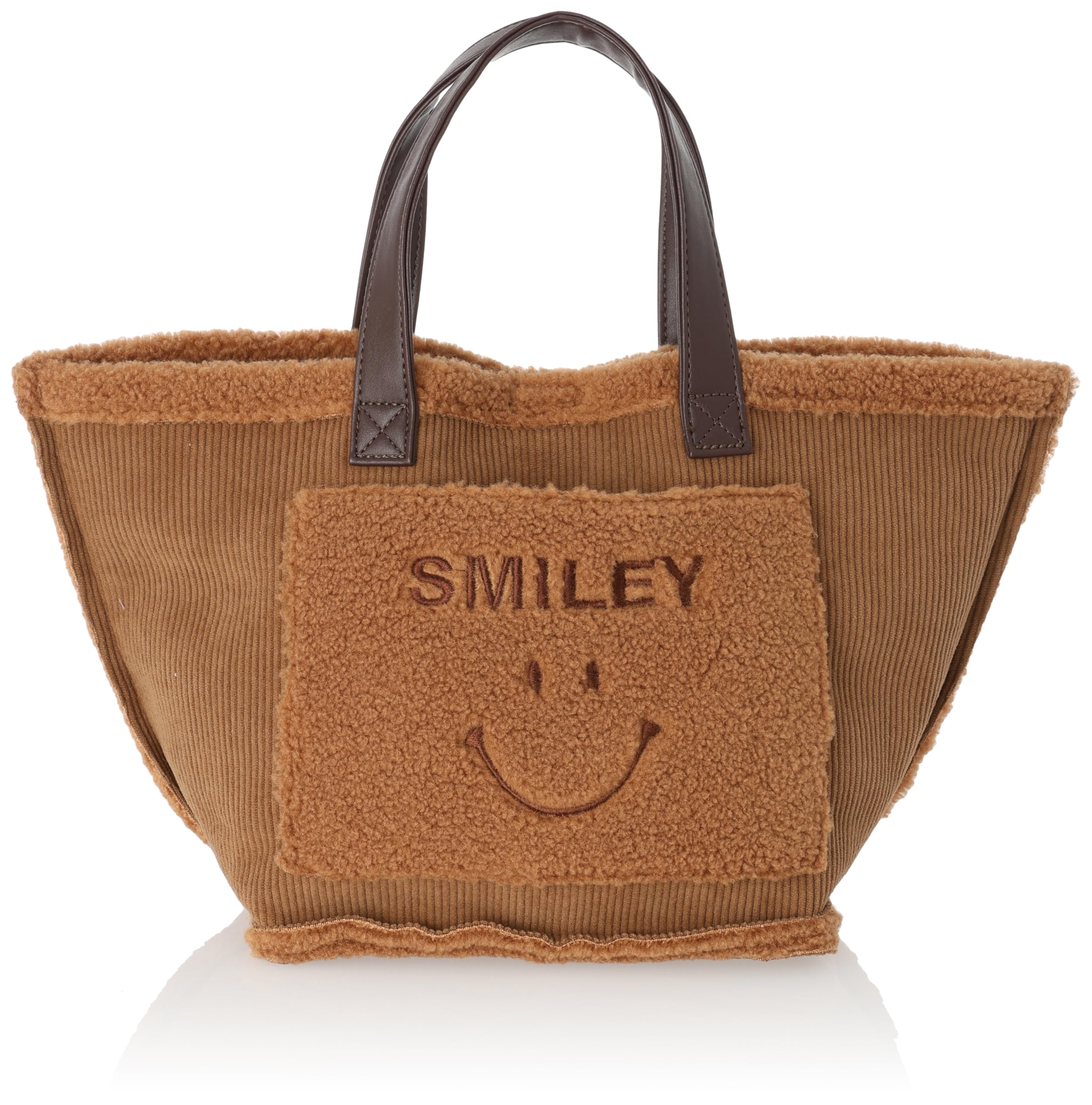 

Tote Bag Embroidery Tote Bag 2353111706 Camel [Cuco] SMILEY/Corduroy Women s (345)