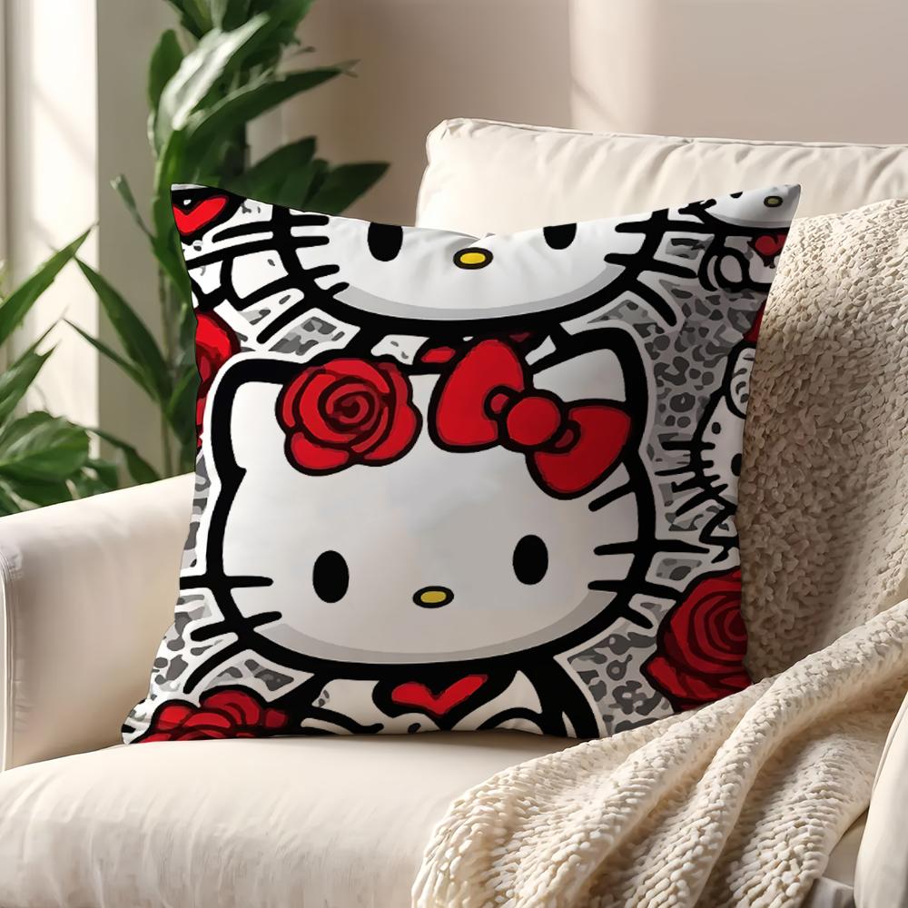 Kawaii HHello KKitty cushion cover For Pillow Printing Sofa Decoration Home Car Room Coffee Shop Office Nordic Simplicity