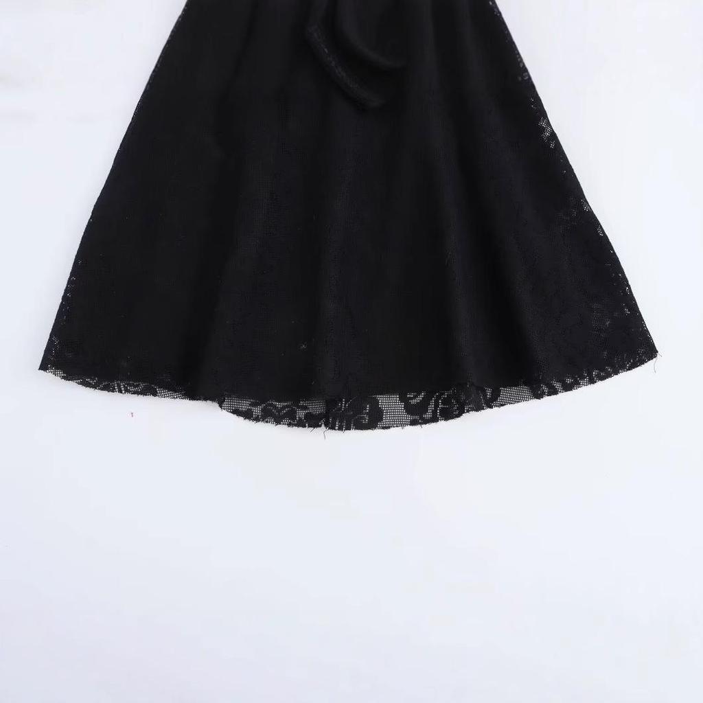 2025 Spring Women's European & American Style Fashion Flare Sleeve Backless French Dress