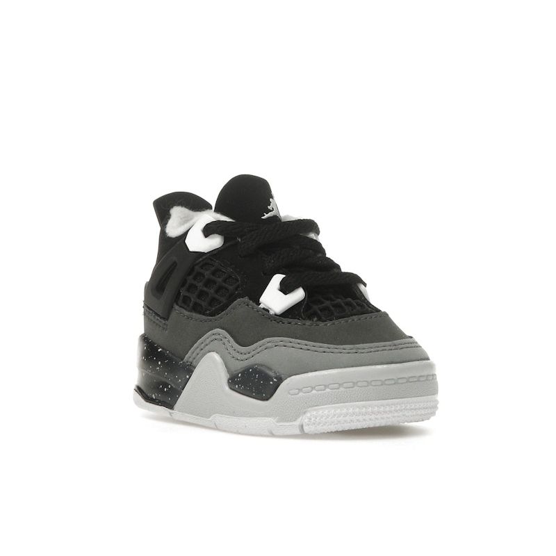 Air Jordan 4 Retro TD Fear 2024 Baby Sneakers Black White Anthracite FV4538-002