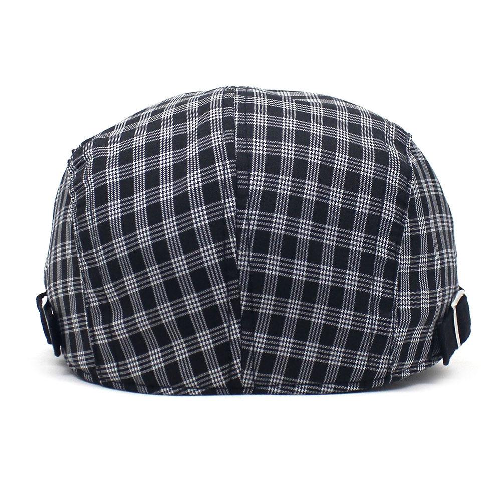 British retro style plaid beret women's autumn and winter casual hat men's forward hat cotton cap women