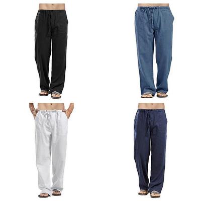 2022 European & American Men's Cotton Linen Casual Long Pants