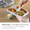Foodman Slim Bento 600ml Side Dish Double Secure with CB DSK Box, Antibacterial, [Includes Cup], Gray, Leak-Resistant Sealing, 4-Point Lock, Japan,