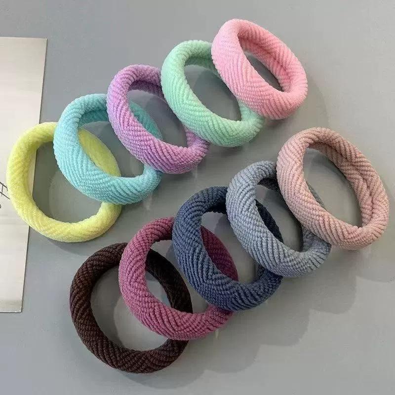 Simple, High-Elasticity, Seamless Hair Tie, Thickened Rubber Band, Women's Hair Accessory, Durable High Ponytail Scrunchie.
