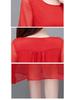 Women's Summer 2023 Silk Crepe A-line Dress: Mid-length, Solid Color, Loose Fit, Tummy-Covering, Fashionable and Elegant.
