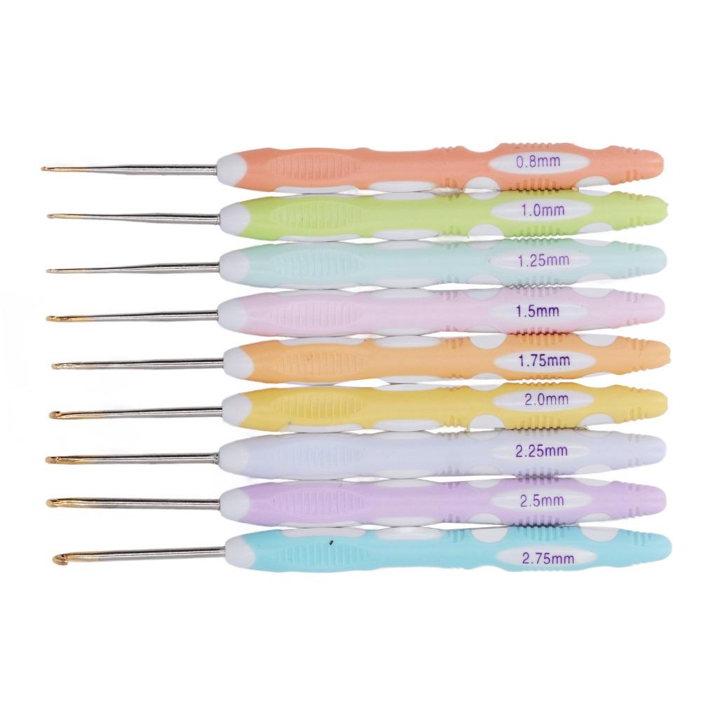 9pcs Soft Comfort Grip Handles Crochet Hooks Set Ergonomic Crochet Needles For Knitting Craft