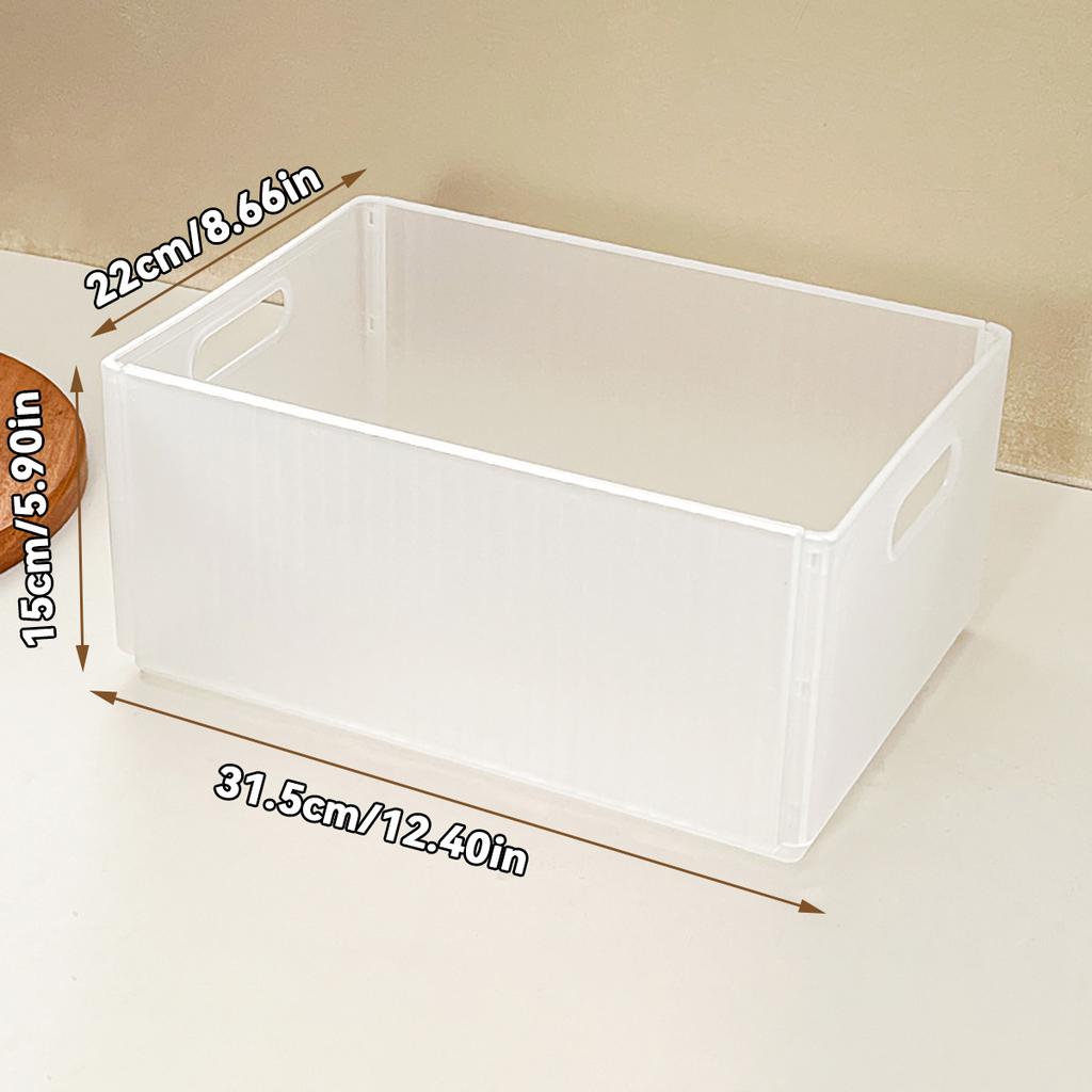 Kitchen Fridge Organizer Foldable Fruit Vegetable Storage Box Crisper Large Capacity Pull-Out Plastic Food Storage Container