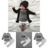 Stylish 2pcs Suit For Baby Kids Featuring Letter Printed Long Sleeve Shirt And Pants