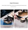Home Tea Set: Anti-Scald Teapot, Ceramic Gongfu Cups, Stone Mill Semi-Automatic Brewer