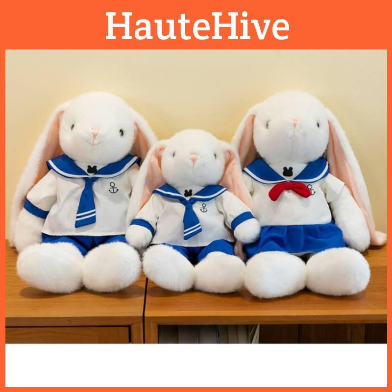 Navy Plush Rabbit Toy Cute Cartoon Girl Children Birthday Holiday Doll Gift