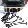 4pcs Car Front LED Grille Light Universal Amber for Grand for Cherokee 2003-2021 Front Grille LED Light Raptor Style Grill Light