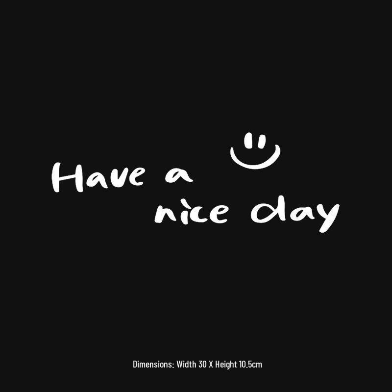 Happy Day Personalized Reflective Car Stickers for Rear Windshield or Doors