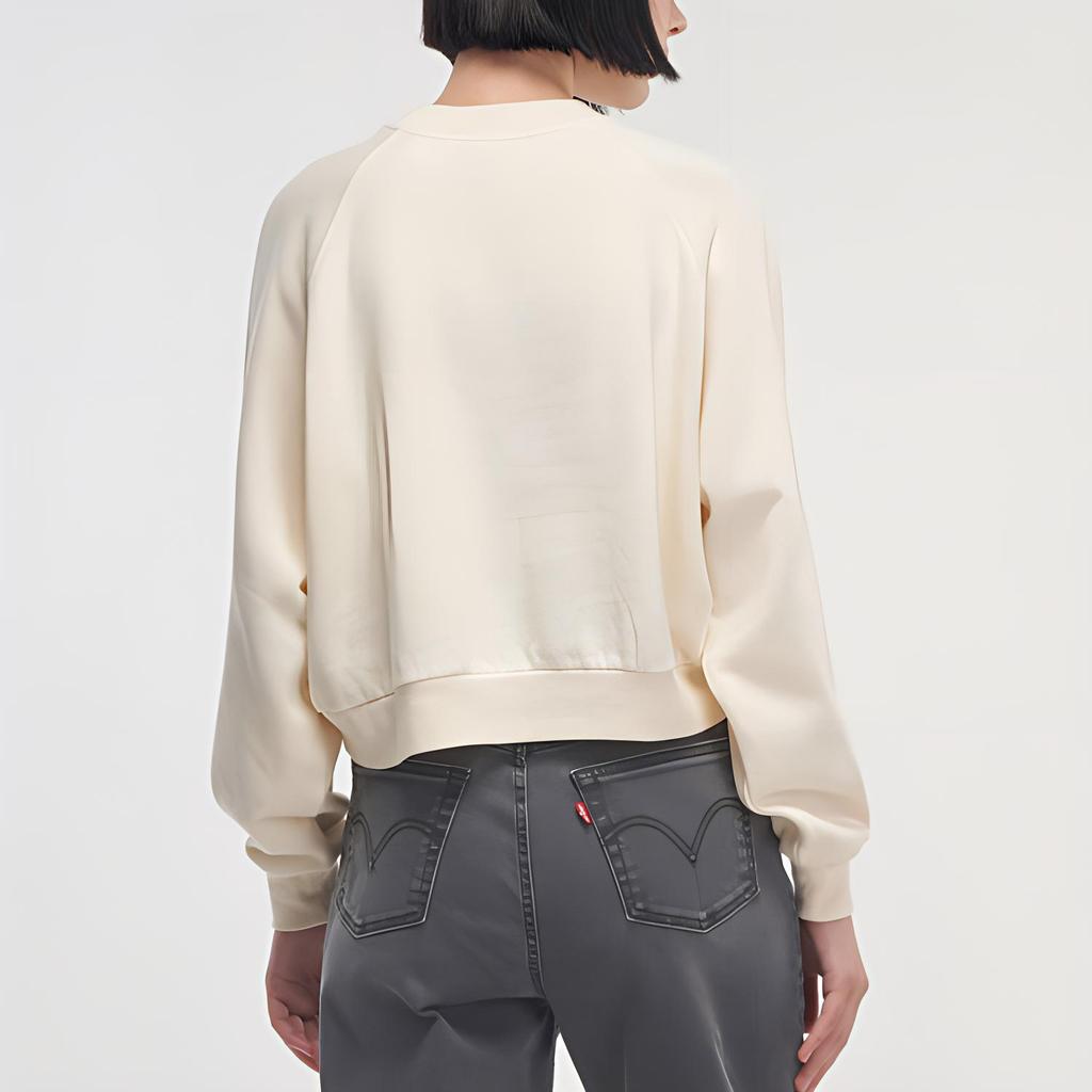 Levis Round Neck Raglan Pullover Sweatshirt Women sweatshirt Beige A0847-0000