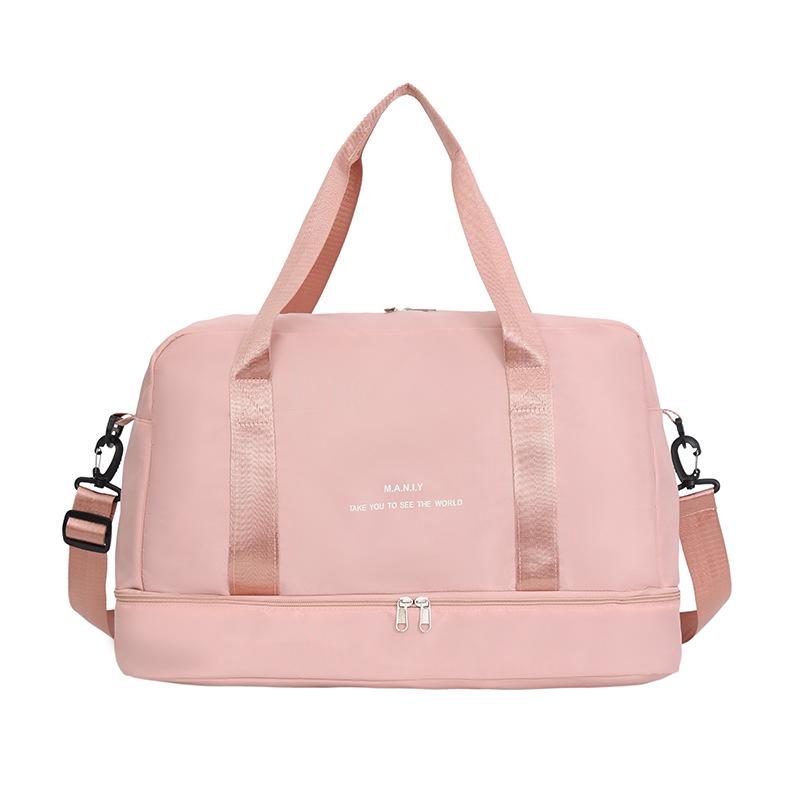 Women's Large Sports and Fitness Bag with Shoe Compartment and Wet/Dry Separation for Yoga, Travel, and Business Trips.