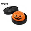 Steamed Bun Sensory Toy Halloween Dumpling Squeeze with Steamer Box, Pumpkin Ghost Bat Decompression for Stress Relief, Party Favors Relief Gadget