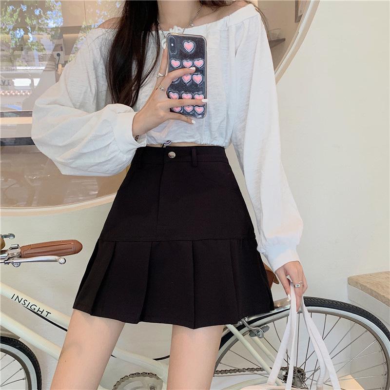 2025 Summer Women's Pleated Midi Skirt: Trendy, High Waist, Slim Fit, Versatile for Students.