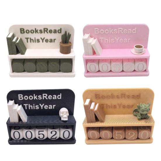 Yousheng Book Read This Year Counter 3D Reading Challenge Tracker Sign Bookish Gifts for Book Lovers Librarian Reader Table Shelf Bookshelf Decor