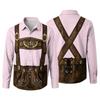 Men’s 3D Printed Plaid Long Sleeve Shirt with Vintage Pattern Relaxed Fit Button Down Collar for Festivals Parties and Outdoor Activities