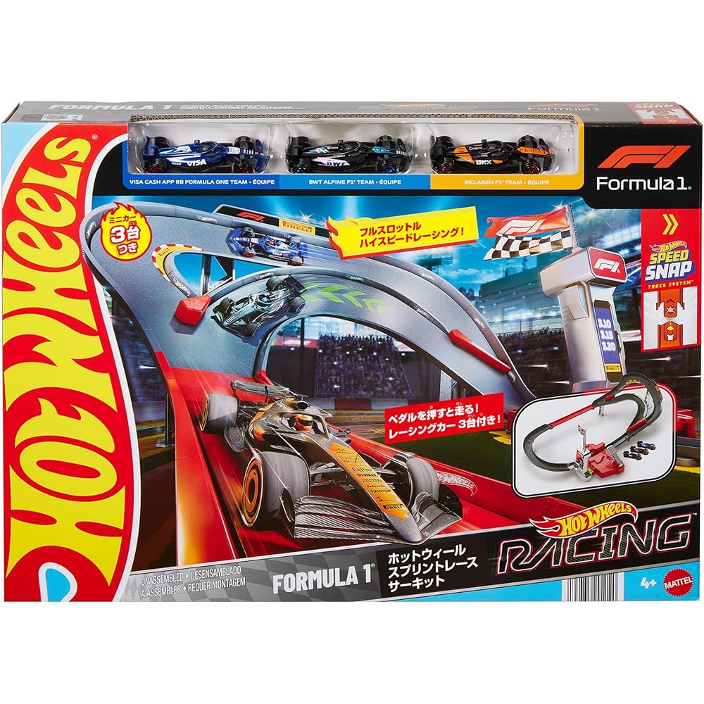 

Hot Wheels Formula 1 Sprint Race Circuit Toy Set with 3 Mini Cars for Ages 4 and Up
