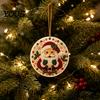 Animal Shaped Ornament Christmas Acrylic Hanging Ornament, Double Side Printed Seasonal Home Decoration Holiday Tree Decor Pendant, Festive Pendant