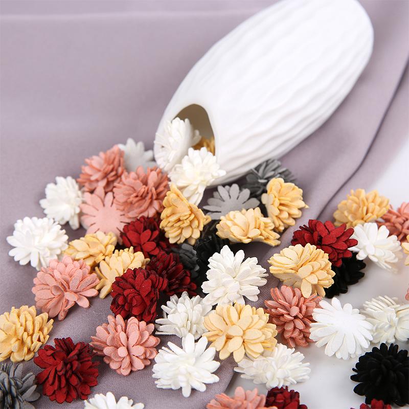 5/10/20Pcs 2.5cm Fabric Artificial Flower Heads for Wedding Home Garland Decor DIY Art Hair Accessories Wreath Fake Flowers