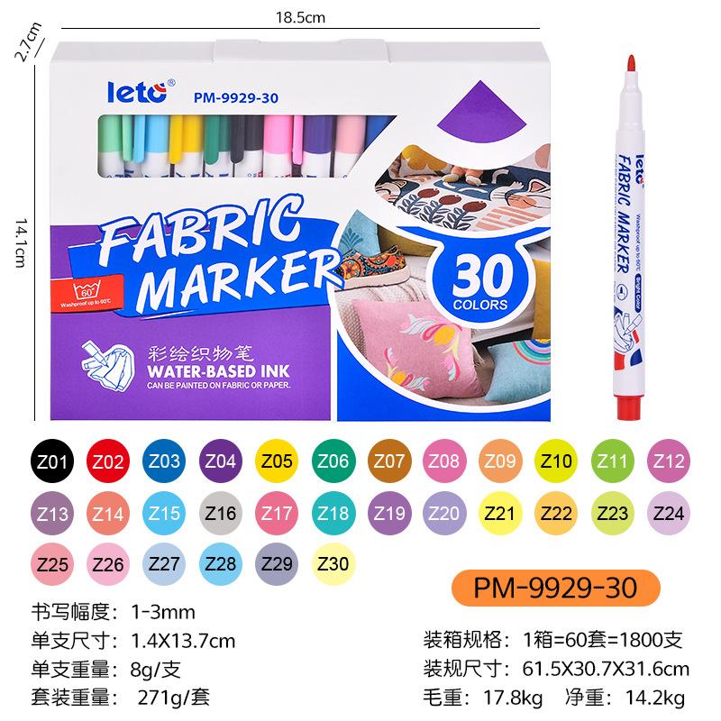 8/16/30 Color Painted Fabric Pen Washable and Color-resistant DIY Painting T-shirt Canvas Bag Graffiti Colored Pen