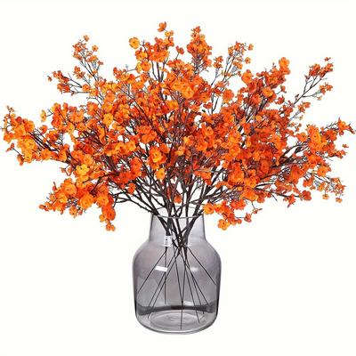 1Pcs 5 Fork Gypsy Plum Handle Bouquet Simulation Flower Wedding Hand Bouquet Home Decoration Set Flower Arrangement