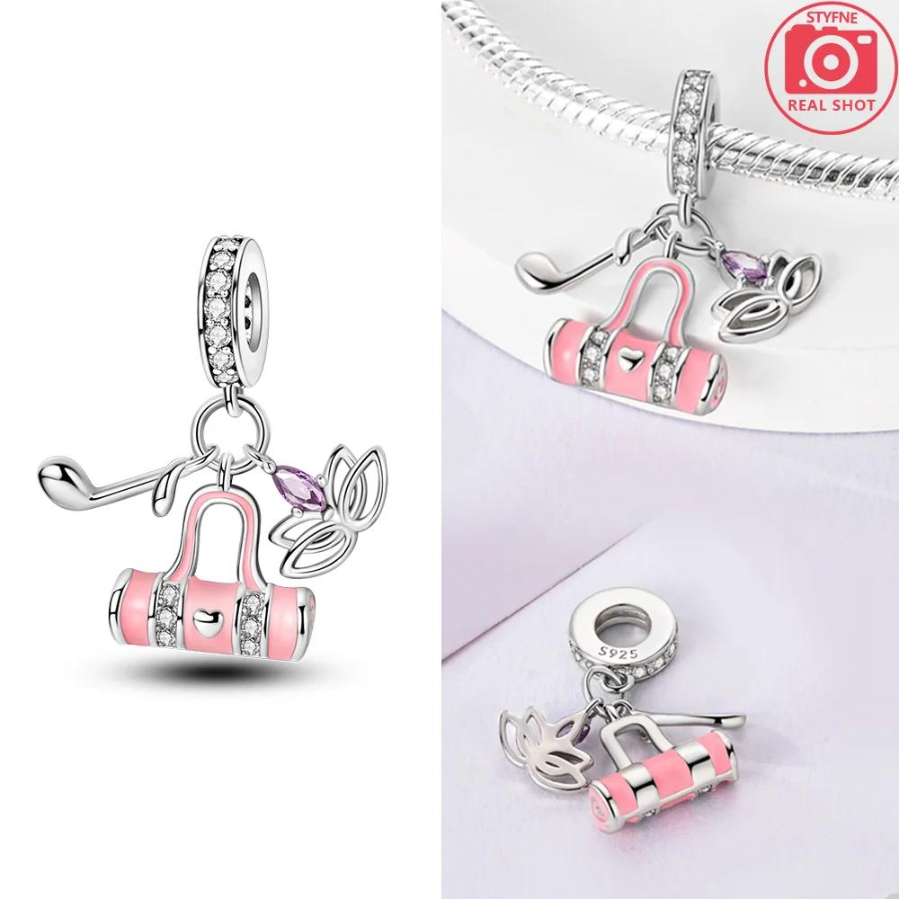 Charms Copper Original Scissors Hair Dryer Red Apple Cactus Beads Fit Bracelet Jewelry Women Diy Gift Necklace