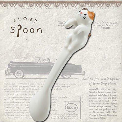 Decor Corporation Climbing Spoon Calico Cat Size: Approx. W1.8 D2.8 H11 MG-48778