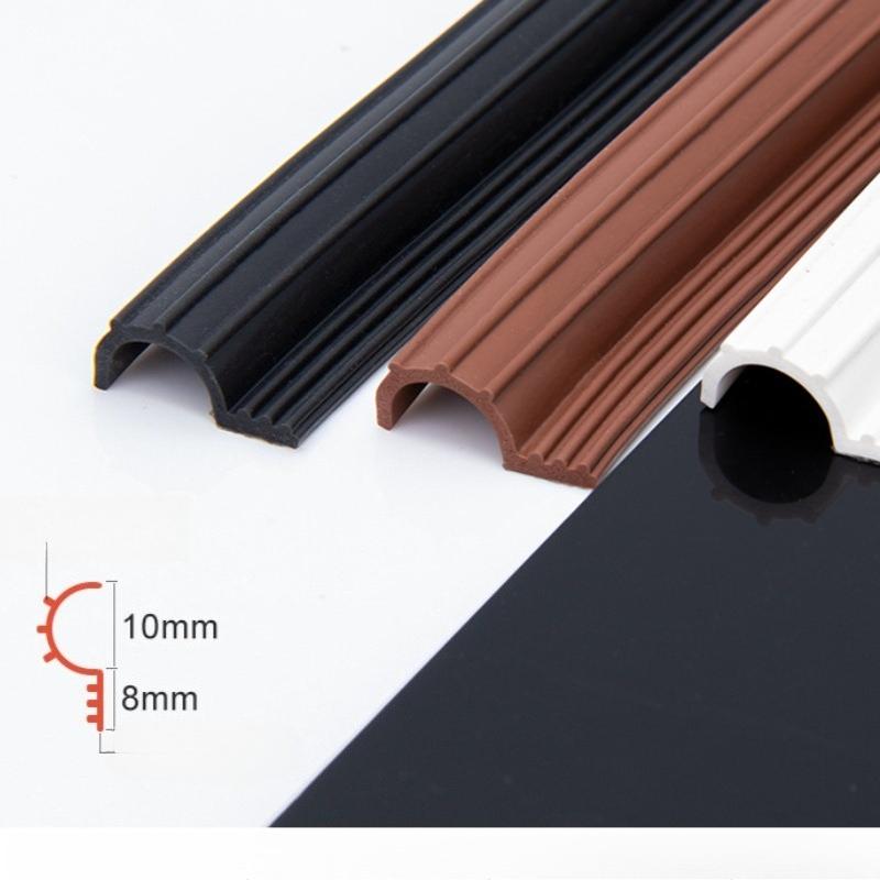 S Type Weather Stripping Self Adhesive window sealing strip Soundproof Foam Tape window Door Gap Filler Wrapped weatherstripping