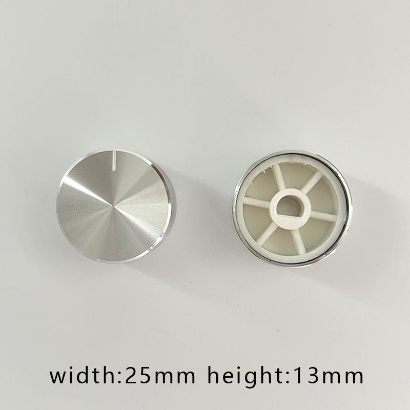 2PCS 6MM Potentiometer Knobs Caps Aluminum Alloy Knob Cap Volume Adjustment Knob Flower Shaft Hole Black Silver Gold