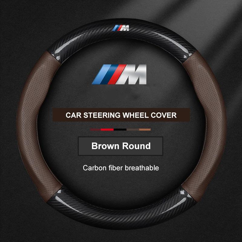 TCPI3 Car Steering Wheel Covers For BMW M E39 E46 E60 E70 E72 E80 E82 E90 E92 G01 G05 G10 G20 G30 F01 F05 F10 F15 F20 F25 F33 M3 M4 M5
