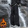 JEEP SPIRIT Men's Autumn/Winter Outdoor Loose Straight Leg Cargo Casual Pants