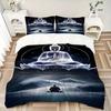 Juego de Funda Nórdica de 3 Piezas con Estatua de Buda con Una Funda Nórdica y Dos Fundas de Almohada (Sin núcleo) - Diseño de Dibujos Animados de Anime, Perfecto para Decoración de Dormitorio y Habitación de Invitados