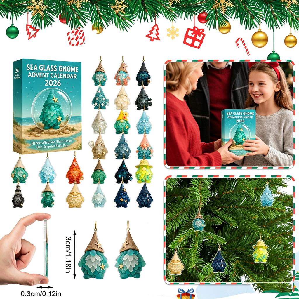 Stk. Acryl Schlüsselanhänger Set Countdown Kalender Box mit Aufbewahrungsbox