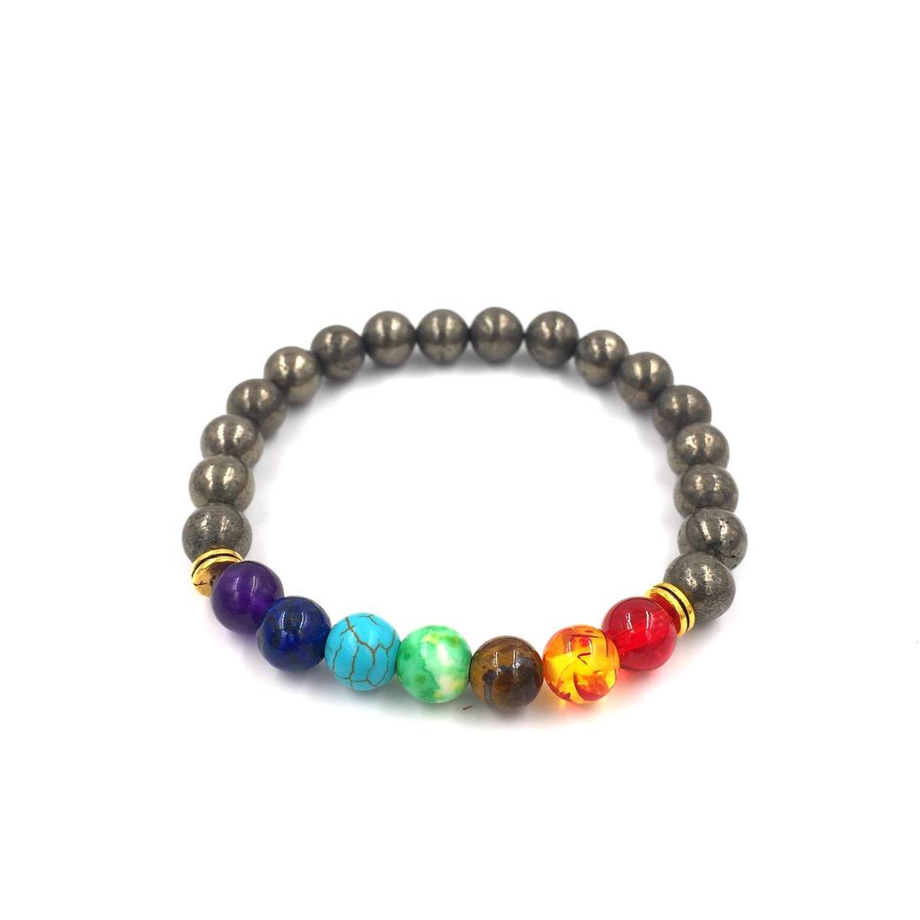 Galaxy Solar System Bracelet: Natural Stone Beads with Eight Planet Charms for Women