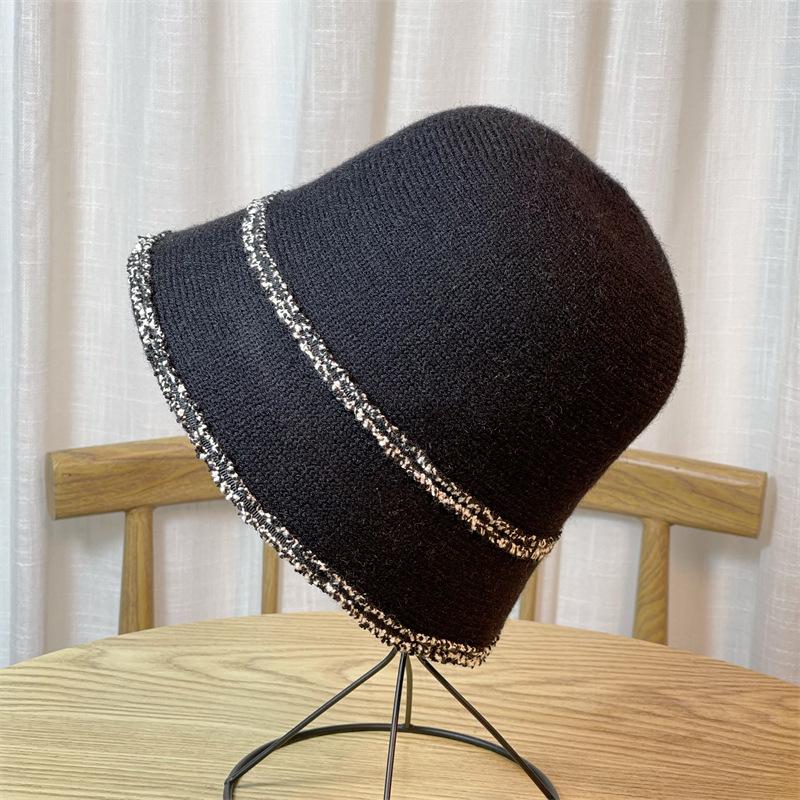 

Осенние и зимние шляпы для женщин Британские ретро шерстяные шляпы-рыбаки Модные шляпы-горшки с бритым краем Утепленные теплые шляпы-ведра с широкими полями Adjustable