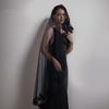 Black Lace Halloween Bride Lace Mantilla Bridal Wedding Veil Head Covering Scarf